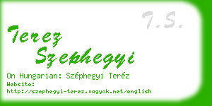 terez szephegyi business card