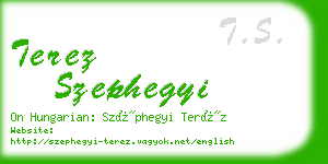 terez szephegyi business card